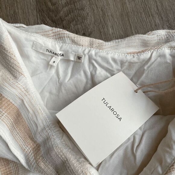 NWT Tularosa Avery Dress in White Stripe Small​​​​ - Picture 3 of 9